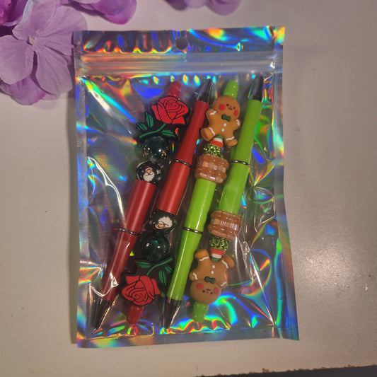 Pen Pack 4 Gingerbread Man/Roses (#400)
