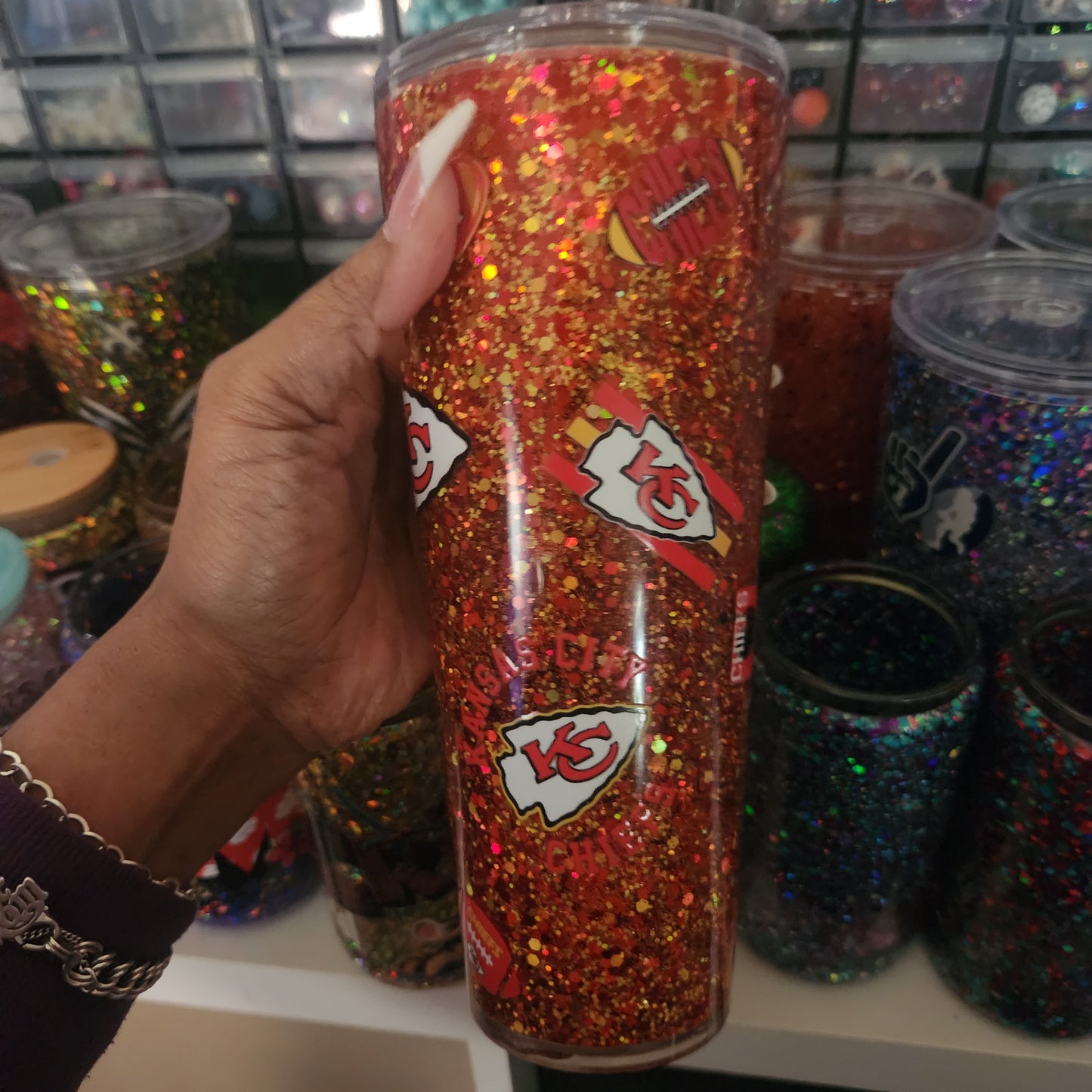 Kansas City Chiefs Snowglobe 24oz Cup