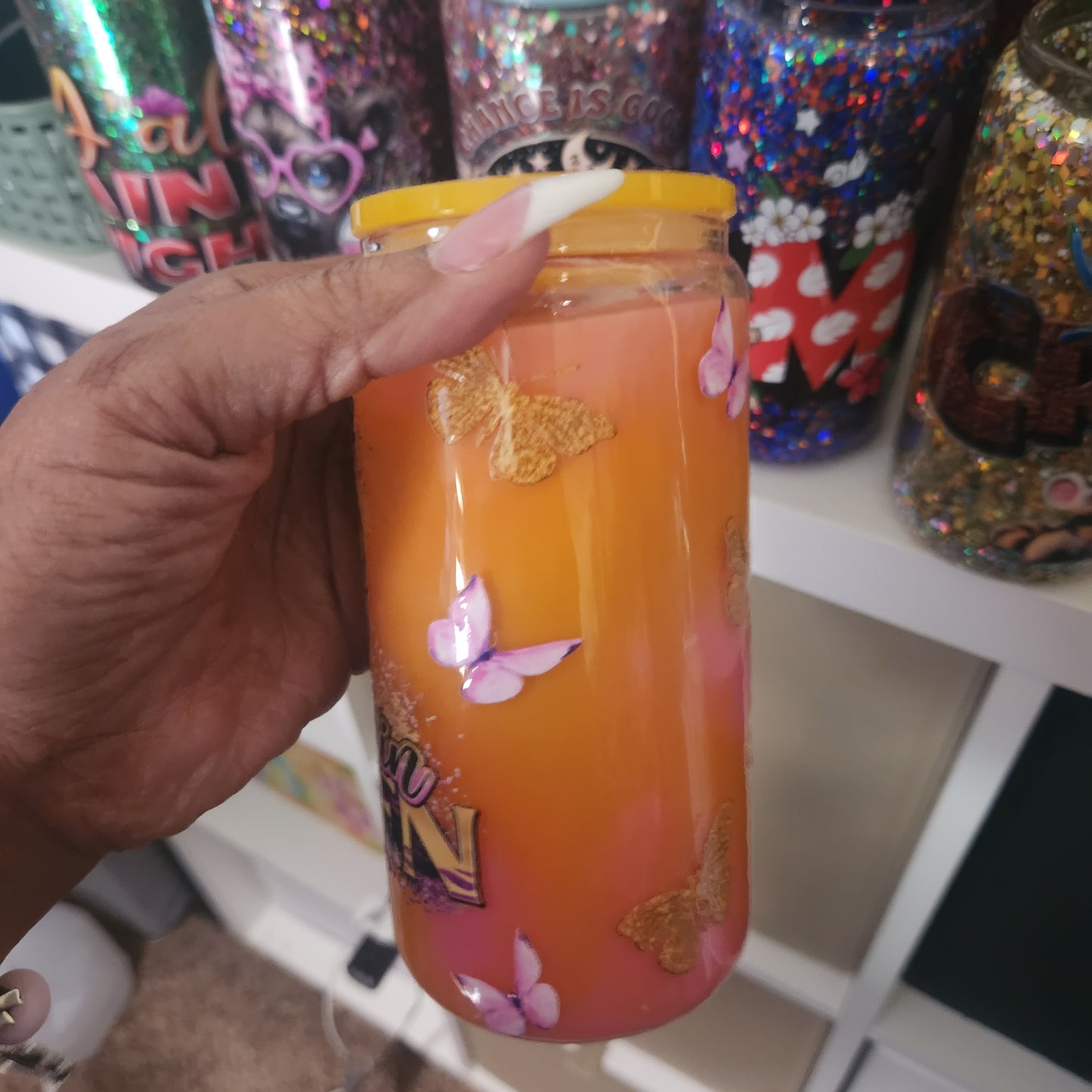 Melanin Queen 16oz Glass Can