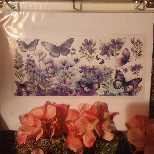 Purple Butterflies and Flowers (57)