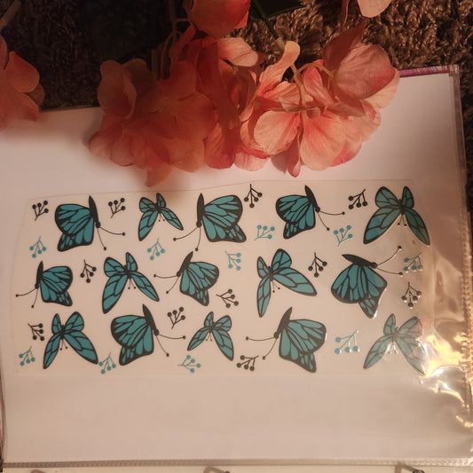 Teal Butterflies (61)